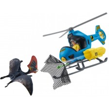 Комплект фигурки Schleich Dinosaurs - Хеликоптер за лов на динозаври -1