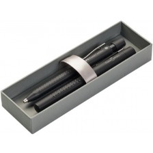 Комплект химикалка и писалка Faber-Castell - Grip 2011, M, черни -1