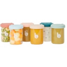 Комплект стъклени купички за храна Babymoov - ISY Bowls, 6 броя х 250 ml -1