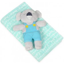 Комплект одеяло и плюшена играчка Baby Matex - Carol, 85 х 100 cm, Коала -1