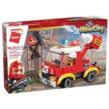 Конструктор Qman Mine City - Пожарен автомобил