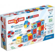Комплект магнитни кубчета Geomag - Magicube, Word Building EU, 55 части -1