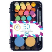Боички за рисуване Djeco - 50 цвята -1