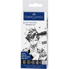 Комплект за манга Faber-Castell Pitt Artist - Mangaka, 6 броя 