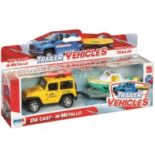 Комплект RS Toys - Джип с лодка или хеликоптер, 1:48, асортимент