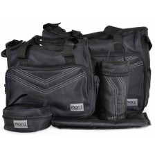 Комплект чанти за бебешки принадлежности Moni - Stella, черен -1