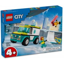 Конструктор LEGO City - Линейка за спешна помощ и сноубордист (60403) -1