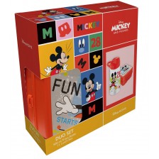 Комплект бутилка и кутия за храна Disney - Micky Mouse, червен -1