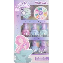 Комплект детски лакове за нокти Martinelia Let's Be Mermaids - 5 цвята -1