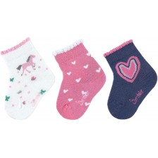 Комплект детски чорапи Sterntaler - Сърца, 13/14 размер, 0-4 м, 3 чифта -1