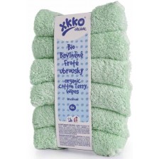 Комплект хавлиени кърпи от памук Xkko - Mint, 21 х 21 cm, 6 броя -1