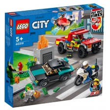Конструктор Lego City - Спасение при пожар и полицейско преследване (60319)
