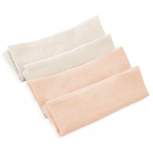 Комплект 4 кърпички от муселин BabyJem - Сьомга, 25 x 25 cm