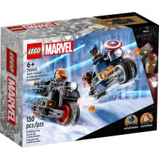 Конструктор LEGO Marvel Super Heroes - Мотоциклетите на Капитан Америка и Черната вдовица (76260) -1