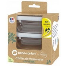 Комплект стъклени купички за съхранение на храна Bebe Confort -1