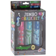 Комплект Grafix Jumbo - тебешири с държачи -1