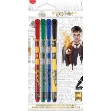 Комплект тънкописци Maped Harry Potter - 4 цвята, 0.8 mm -1