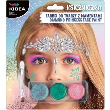 Комплект бои за лице с диаманти Kidea - Принцеса