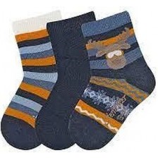 Комплект детски чорапи Sterntaler - Еленче, 17/18 размер, 6-12 месеца, 3 чифта -1