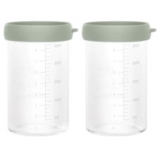 Комплект стъклени контейнери Miniland - Eco, 2 броя, 250 ml -1