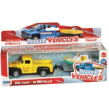 Комплект RS Toys - Ретро пикап с лодка или каравана, 1:48, асортимент