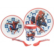 Комплект за хранене Stor - Spiderman Arachnid Grid, 5 части