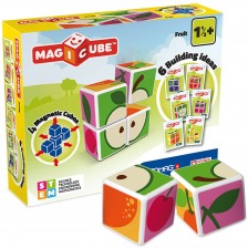 Комплект магнитни кубчета Geomag - Magicube, Плодове, 7 части -1