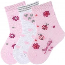 Комплект детски къси чорапи Sterntaler - 19/22 размер, 12-24 месеца, 3 чифта