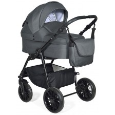 Комбинирана детска количка 3в1 Baby Giggle - Toronto, тъмносива -1
