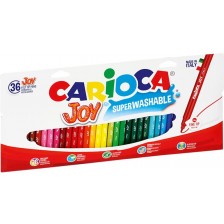 Комплект суперизмиваеми флумастери Carioca Joy - 36 цвята -1