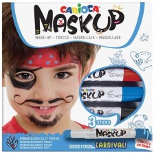 Комплект бои за лице Carioca Mask up - Карнавал, 3 цвята -1