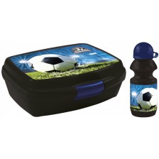 Комплект Derform - Football, бутилка и кутия за храна