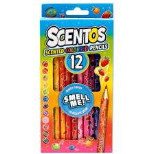 Комплект от ароматни цветни моливи Scentos - 12 цвята -1