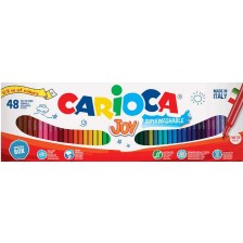 Комплект суперизмиваеми флумастери Carioca Joy - 48 цвята
