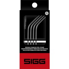 Комплект сламки Sigg – неръждаема стомана, 4 броя -1