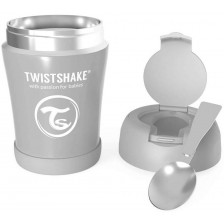 Контейнер за храна Twistshake - Сив, неръждаема стомана, 420 ml -1