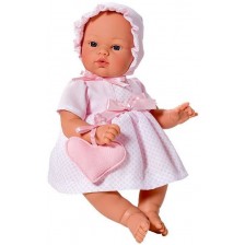 Кукла Asi Dolls - Бебе Коке, с розова рокля и чантичка -1