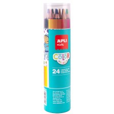 Apli Комплект 24 молива в цилиндър, 4мм