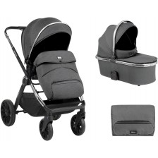 Комбинирана бебешка количка 2 в 1 KikkaBoo - Tiffany, Dark Grey