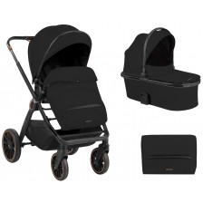 Комбинирана бебешка количка 2 в 1 KikkaBoo - Tiffany, Black -1
