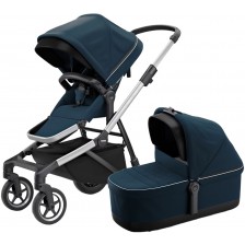 Комбинирана бебешка количка 2 в 1 Thule - Sleek, Navy Blue