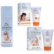 Комплект за бебета и деца Mommy Care - Крем против подсичане, сапун и лосион -1