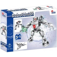 Конструктор 3 в 1 Alleblox Robot Union - Робот, сив, 221 части