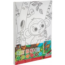 Комплект за рисуване по номера Grafix - Маймуна