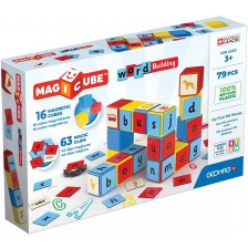 Комплект магнитни кубчета Geomag - Magicube, Word Building EU, 79 части -1