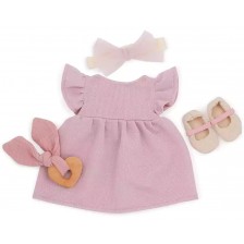 Комплект за кукли Battat Lulla Baby - Розова рокля с обувки -1