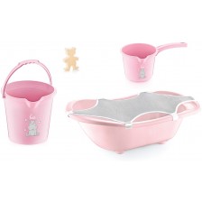 Комплект за къпане BabyJem - Розов, 5 части -1