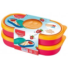 Комплект кутии за храна Maped Concept Kids - Червена, 150 ml, 2 броя -1
