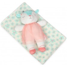 Комплект одеяло и плюшена играчка Baby Matex - Carol, 85 х 100 cm, Овчица