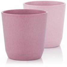 Комплект чашки Reer, 2 броя, розови -1